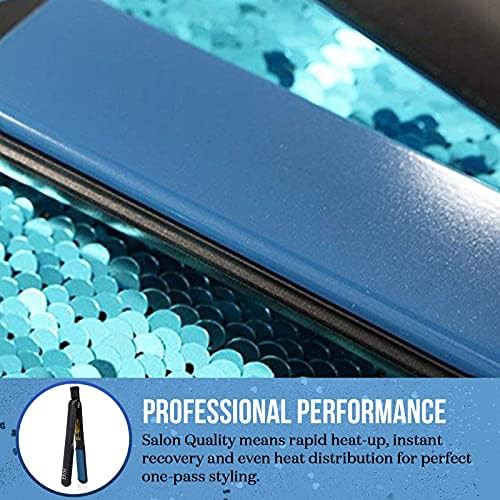 Blue convertible ceramic hair straightener — photo 5