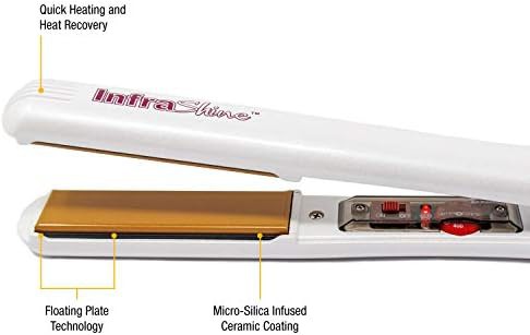 White infrared professional flat iron — photo 3