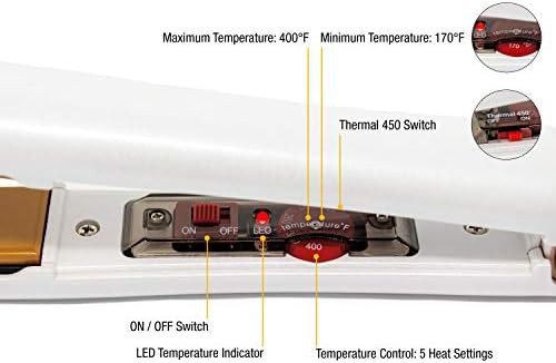 White infrared professional flat iron — photo 4