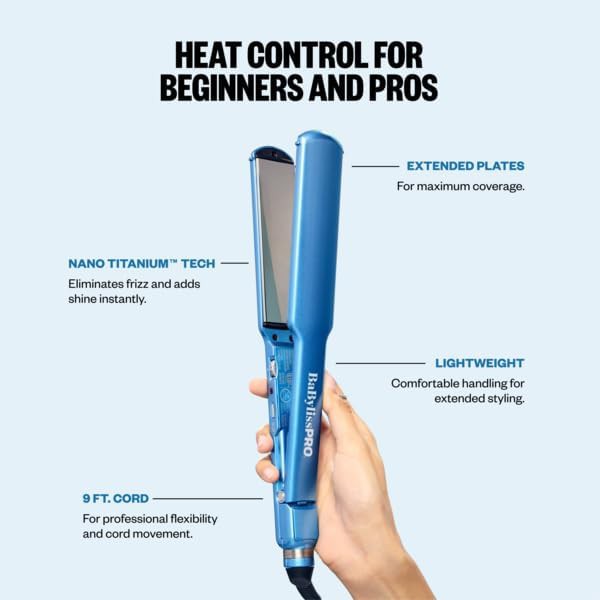 BaBylissPRO 1.5 inch blue nano titanium iron — photo 5