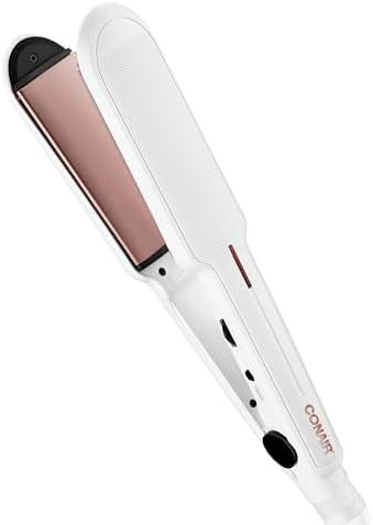 Double ceramic flat iron with 1.5 inch plates