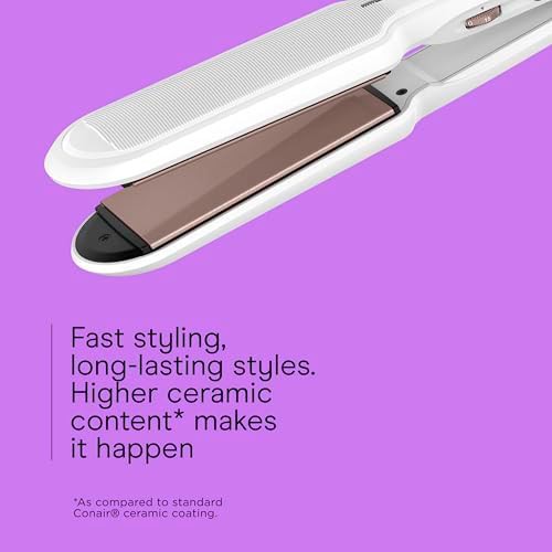 Double ceramic flat iron with 1.5 inch plates — photo 3