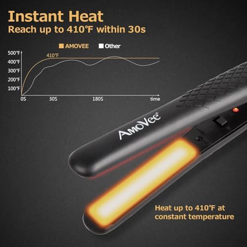 Black mini pencil thin hair straightener — photo 3