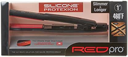 Red Pro silicone protection flat iron — photo 4