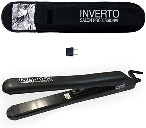 Black high gloss ceramic flat iron 1 in