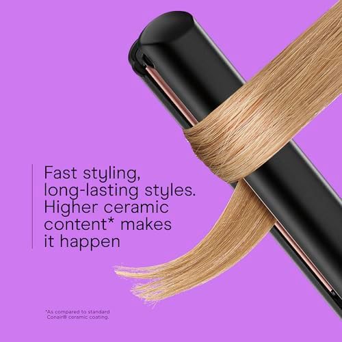 Black flat iron with rose gold ceramic — photo 3