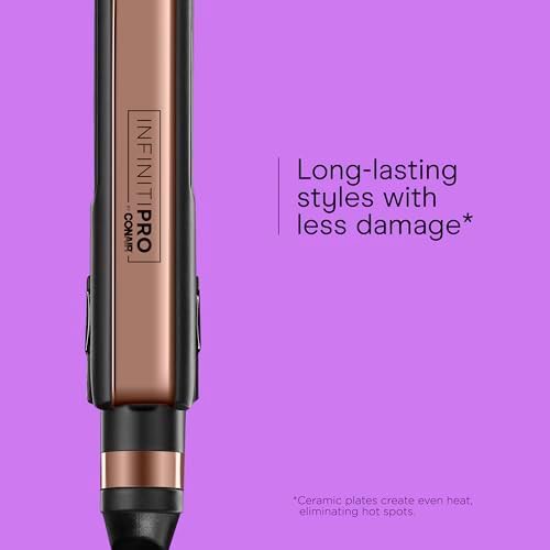 Black flat iron with rose gold ceramic — photo 4