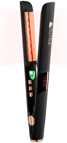 Rose gold titanium infrared flat iron