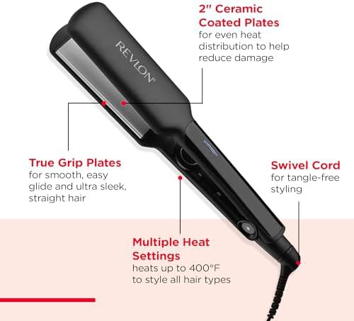 Wide ceramic coated flat iron 2 in — photo 4