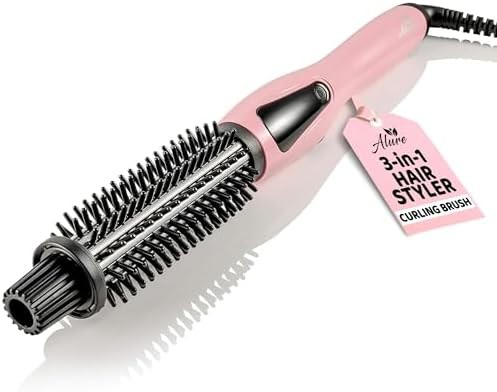Ionic heated styling brush and wand