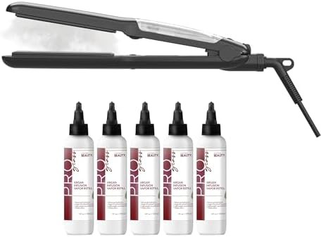 Vapor infusion ceramic flat iron 1.25 in