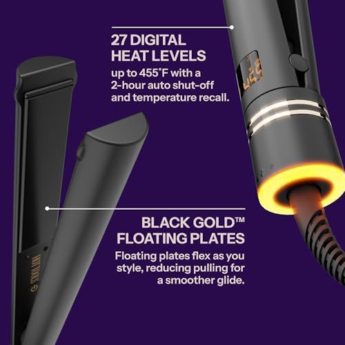 Black gold ionic flat iron 1 in — photo 4