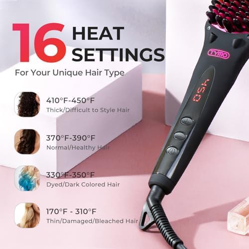 Purple ionic one step hair straightening brush — photo 4