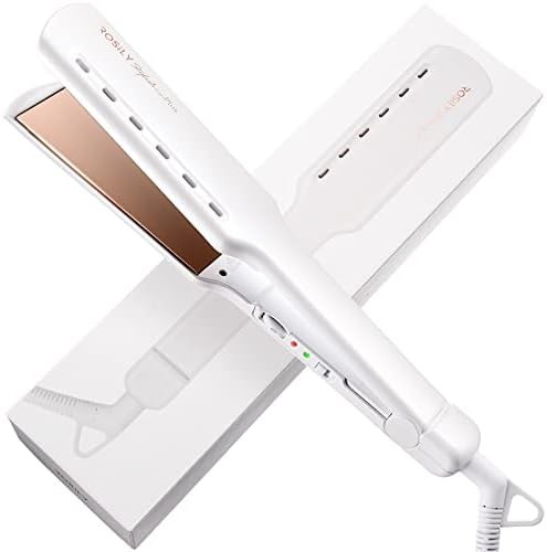 Wide plate ceramic travel flat iron
