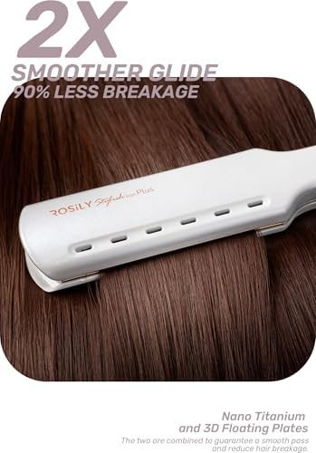 Wide plate ceramic travel flat iron — photo 5