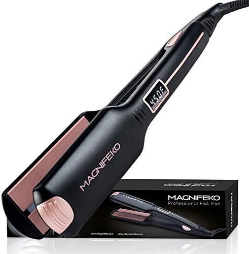 Wide plate titanium infrared flat iron
