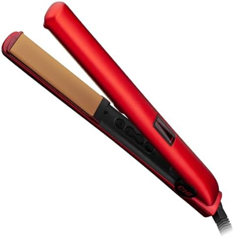 Ruby red digital ceramic hair iron