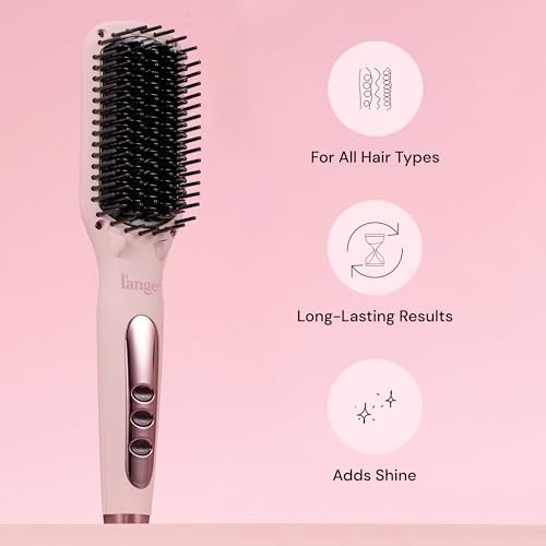 Blush ceramic heated straightening brush — photo 4