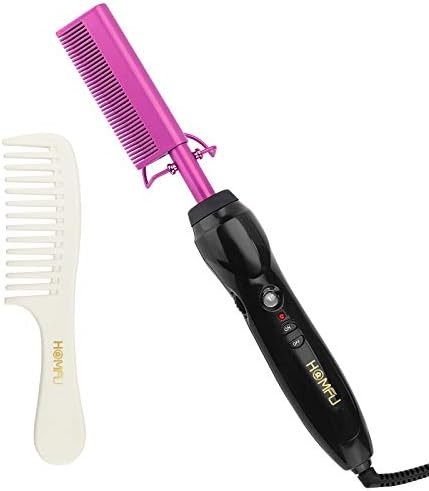 Anti scald beard and hair straightening comb