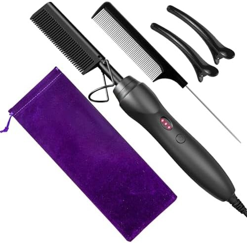 Black five in one pressing comb