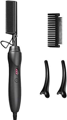 Black ceramic electric hot pressing comb
