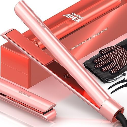 Peach one inch flat iron and curler