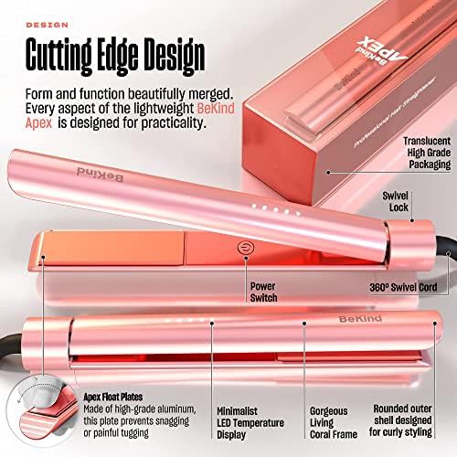 Peach one inch flat iron and curler — photo 4
