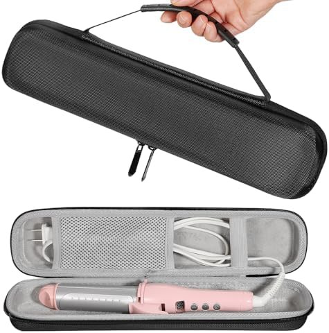 Black travel case for hot styling tools