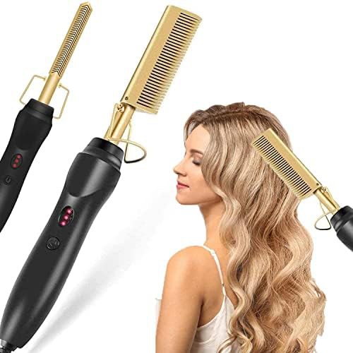 Ceramic anti scald electric hot comb