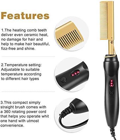 Ceramic anti scald electric hot comb — photo 4