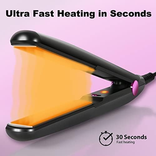 Mini ceramic flat iron for short hair — photo 4