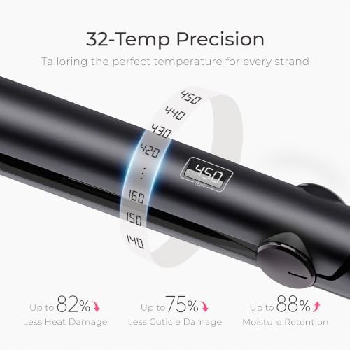 Matte black professional straightening iron — photo 4