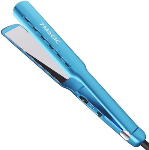 Blue nano titanium wide flat iron