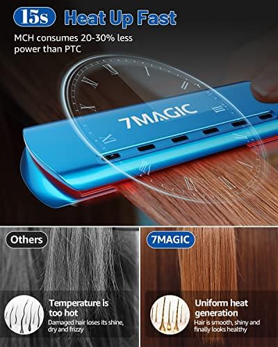 Blue nano titanium wide flat iron — photo 4