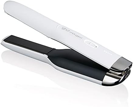 Unplugged cordless white travel flat iron