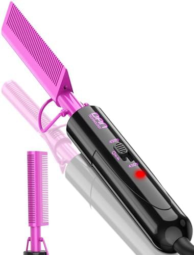 Ceramic ionic straightening comb for wigs