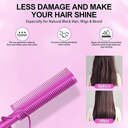Ceramic ionic straightening comb for wigs — photo 4