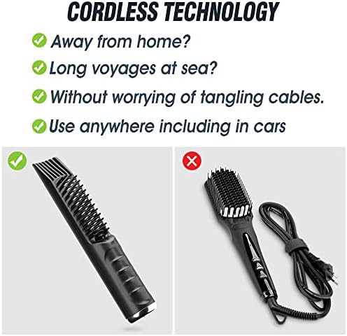 Cordless beard straightening comb for men — photo 5