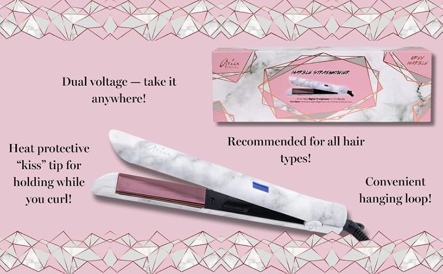 Infrared marble digital titanium straightener — photo 4