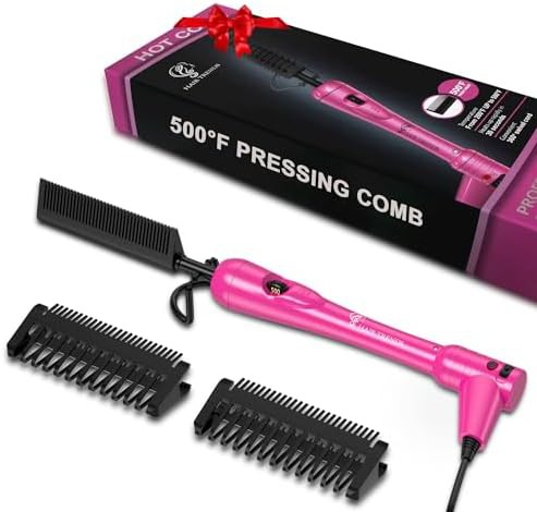 Mini dual voltage electric pressing comb