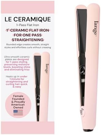 Blush ceramic one pass flat iron