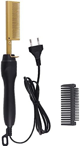 Ceramic beard straightening pressing comb