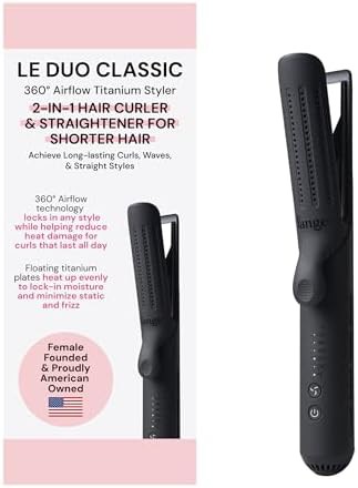 Black airflow styler with titanium plates