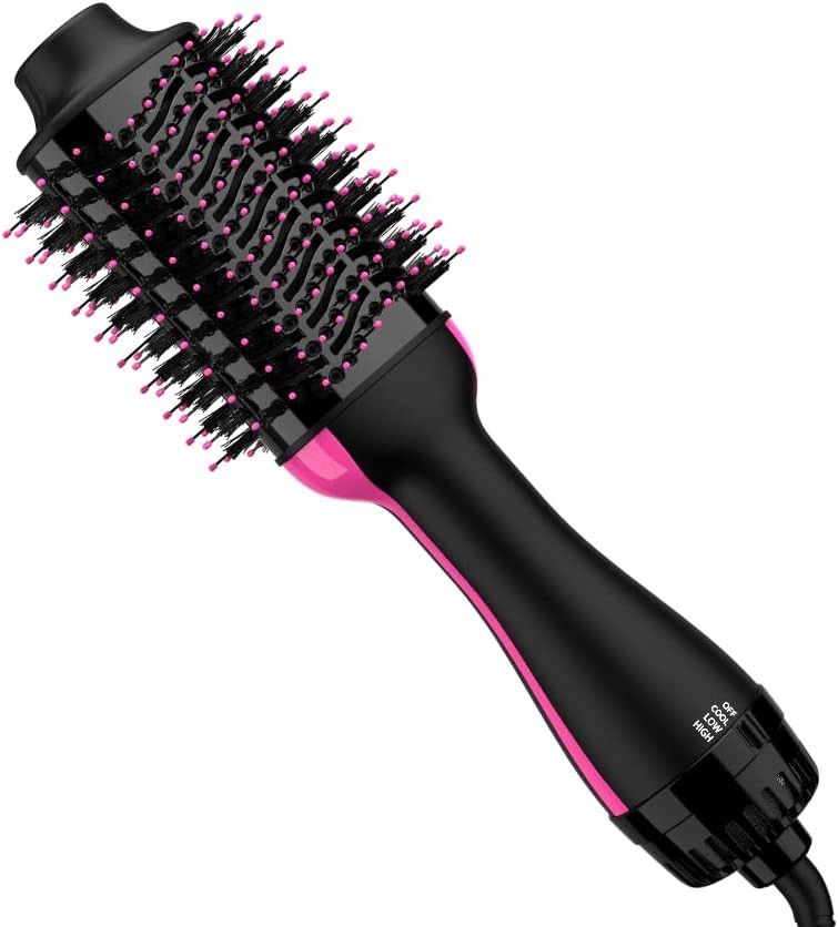 Ceramic oval barrel hot air straightener brush