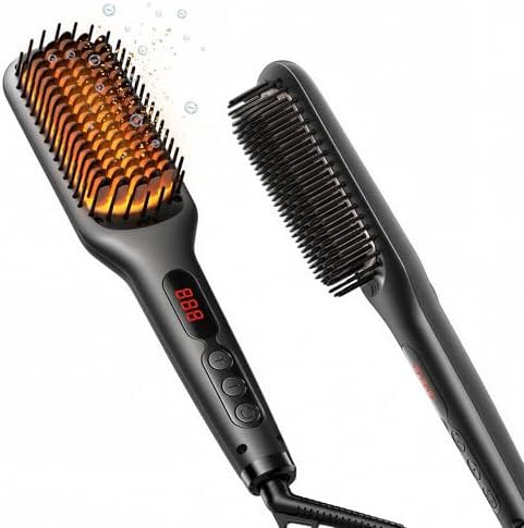 Pro dual voltage ionic hair straightener brush