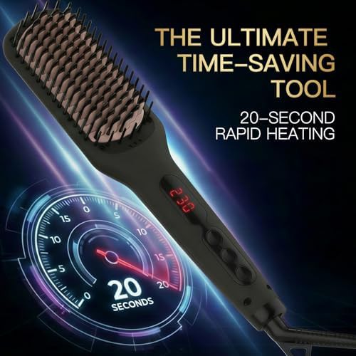 Pro dual voltage ionic hair straightener brush — photo 3