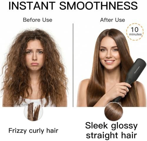 Pro dual voltage ionic hair straightener brush — photo 4