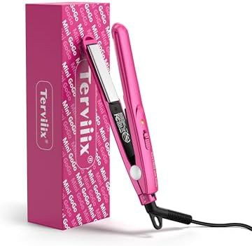 Pink mini flat iron for edges