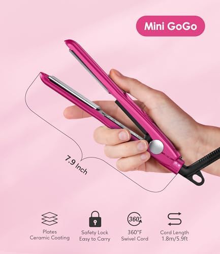 Pink mini flat iron for edges — photo 3