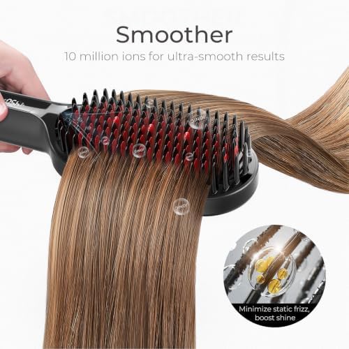Negative ion hair straightening brush — photo 5
